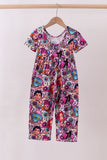 Purple character bamboo jumpsuit - Aaria Tees Aaria Tees