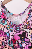 Purple character bamboo jumpsuit - Aaria Tees Aaria Tees
