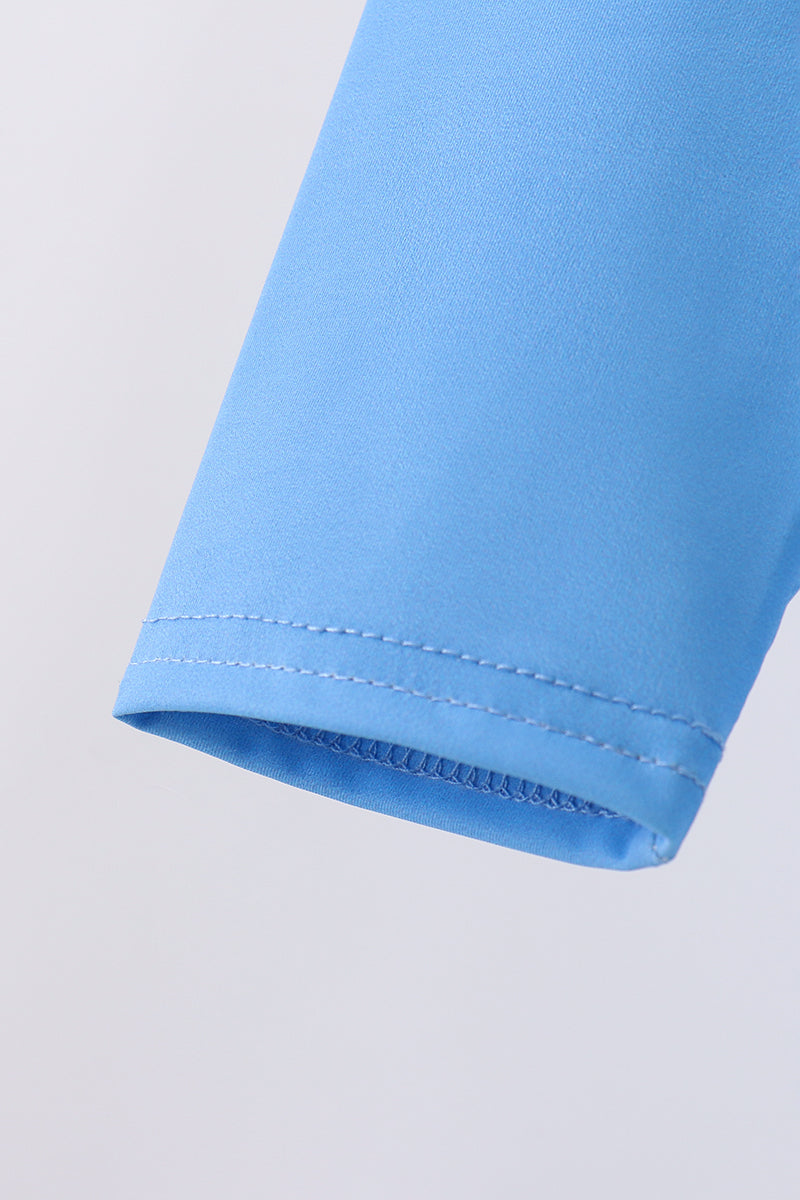 Blue crab embroidery one-piece swimsuit - Aaria Tees Aaria Tees