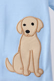 Blue puppy applique top - Aaria Tees Aaria Tees