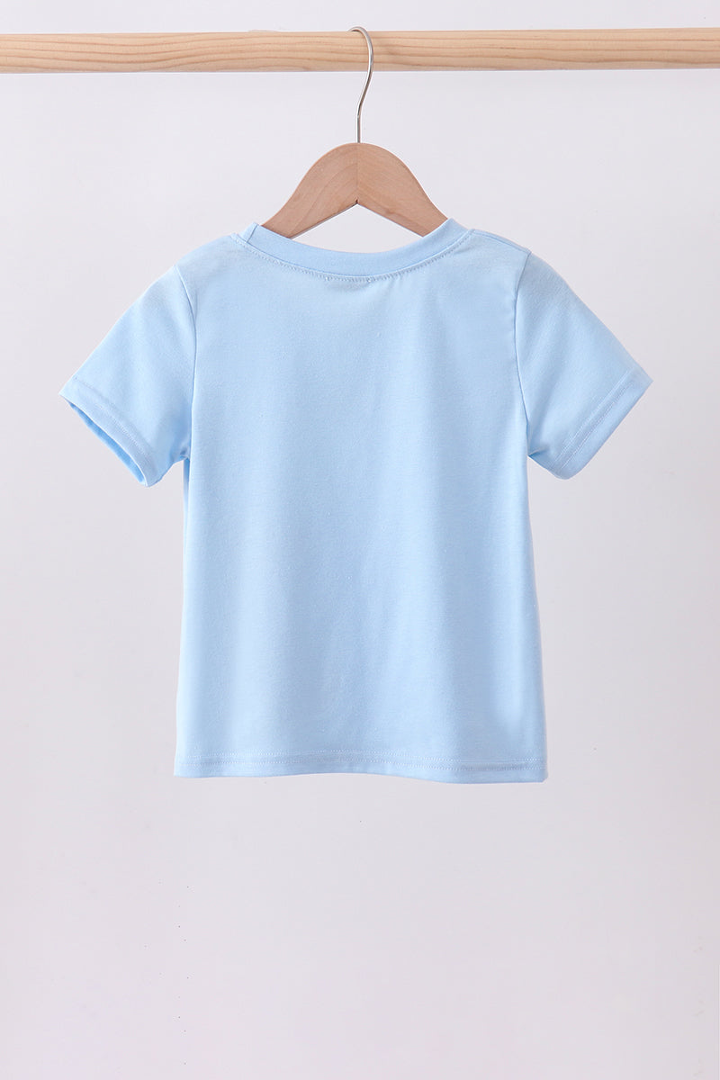 Blue puppy applique top - Aaria Tees Aaria Tees