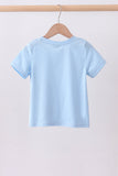 Blue puppy applique top - Aaria Tees Aaria Tees