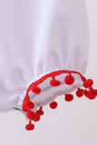 White bow sequin skort set - Aaria Tees Aaria Tees
