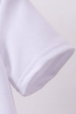 White bow sequin ruffle dress Aaria Tees