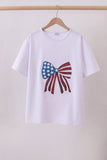 White bow sequin mom&me top Aaria Tees