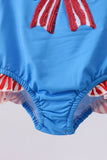 Blue bow sequin rashguard - Aaria Tees Aaria Tees