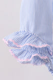 Blue Stripe One-Piece Swimsuit - Aaria Tees Aaria Tees