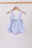 Blue Stripe One-Piece Swimsuit - Aaria Tees Aaria Tees