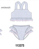 Blue Stripe 2pc Swimsuit Aaria Tees