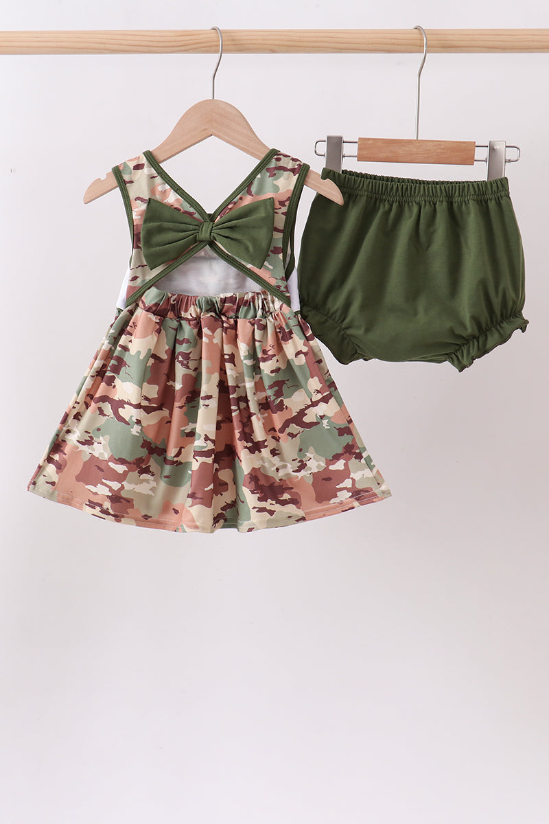 Duck Camo Embroidered Knit Bloomer Set - Aaria Tees Aaria Tees