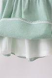 Green Watermelon Stripe Smocked Embroidered Seersucker Set - Aaria Tees Aaria Tees