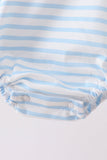 Blue Sports Ball Stripe Applique Knit Bubble - Aaria Tees Aaria Tees