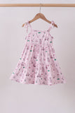 Pink golf print tiered dress - Aaria Tees Aaria Tees