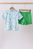 Green golf print shorts set - Aaria Tees Aaria Tees