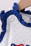 Navy bow applique ruffle bubble - Aaria Tees Aaria Tees
