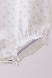 Navy bow applique ruffle bubble - Aaria Tees Aaria Tees