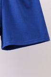 Navy bow applique stripe shorts set - Aaria Tees Aaria Tees