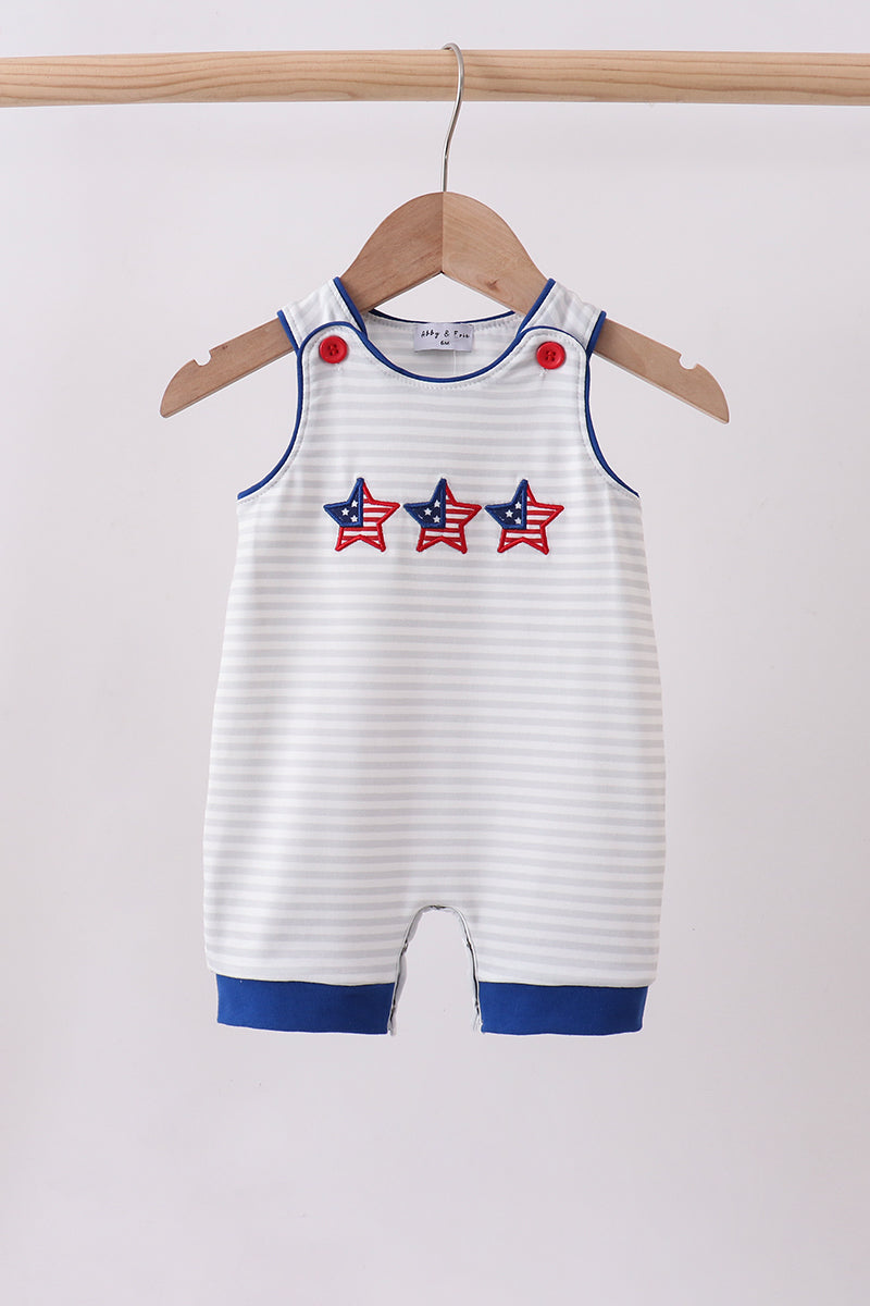 Navy bow applique stripe jonjon - Aaria Tees