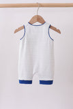 Navy bow applique stripe jonjon - Aaria Tees Aaria Tees