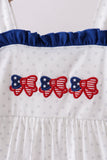 Navy bow applique ruffle dress - Aaria Tees Aaria Tees