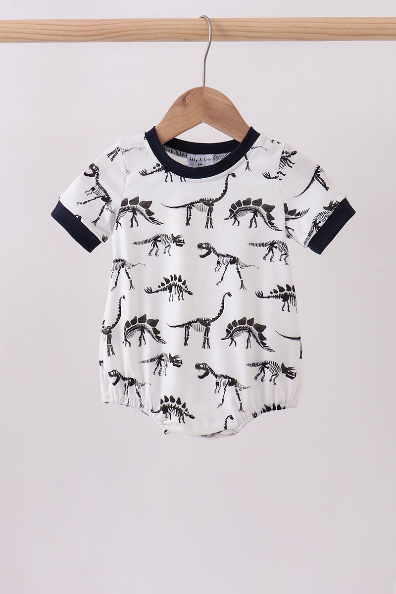 Navy dinosaur print bubble - Aaria Tees