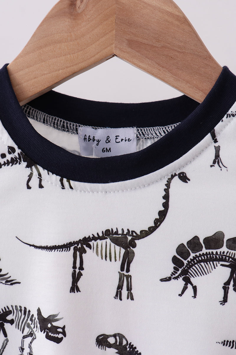 Navy dinosaur print bubble - Aaria Tees Aaria Tees
