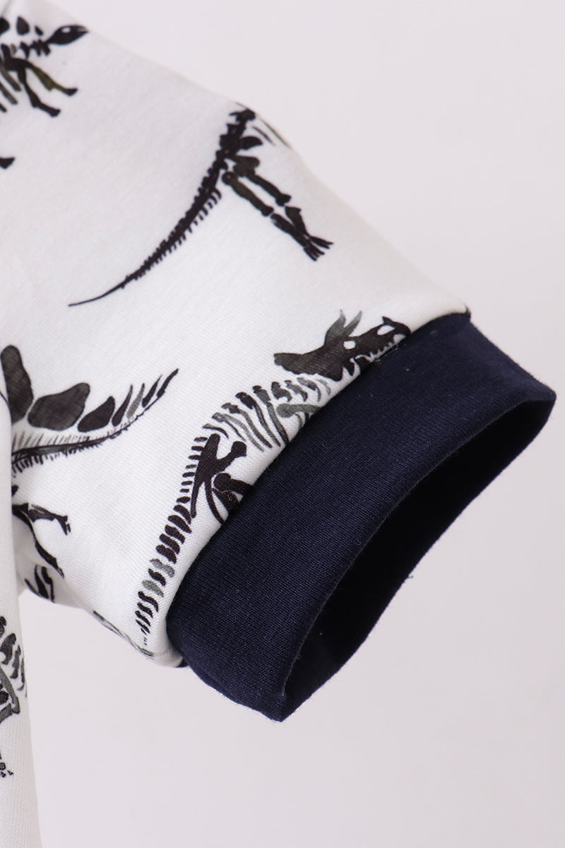 Navy dinosaur print bubble - Aaria Tees Aaria Tees