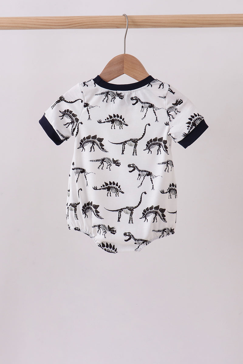 Navy dinosaur print bubble - Aaria Tees Aaria Tees