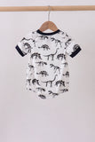 Navy dinosaur print bubble - Aaria Tees Aaria Tees