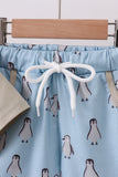 Penguin print shorts set - Aaria Tees Aaria Tees