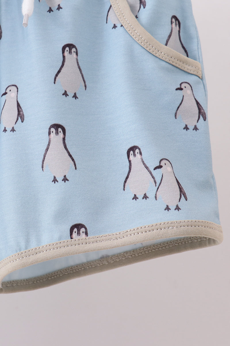 Penguin print shorts set - Aaria Tees Aaria Tees