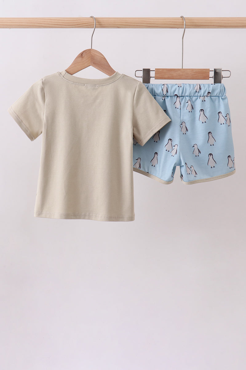 Penguin print shorts set - Aaria Tees Aaria Tees