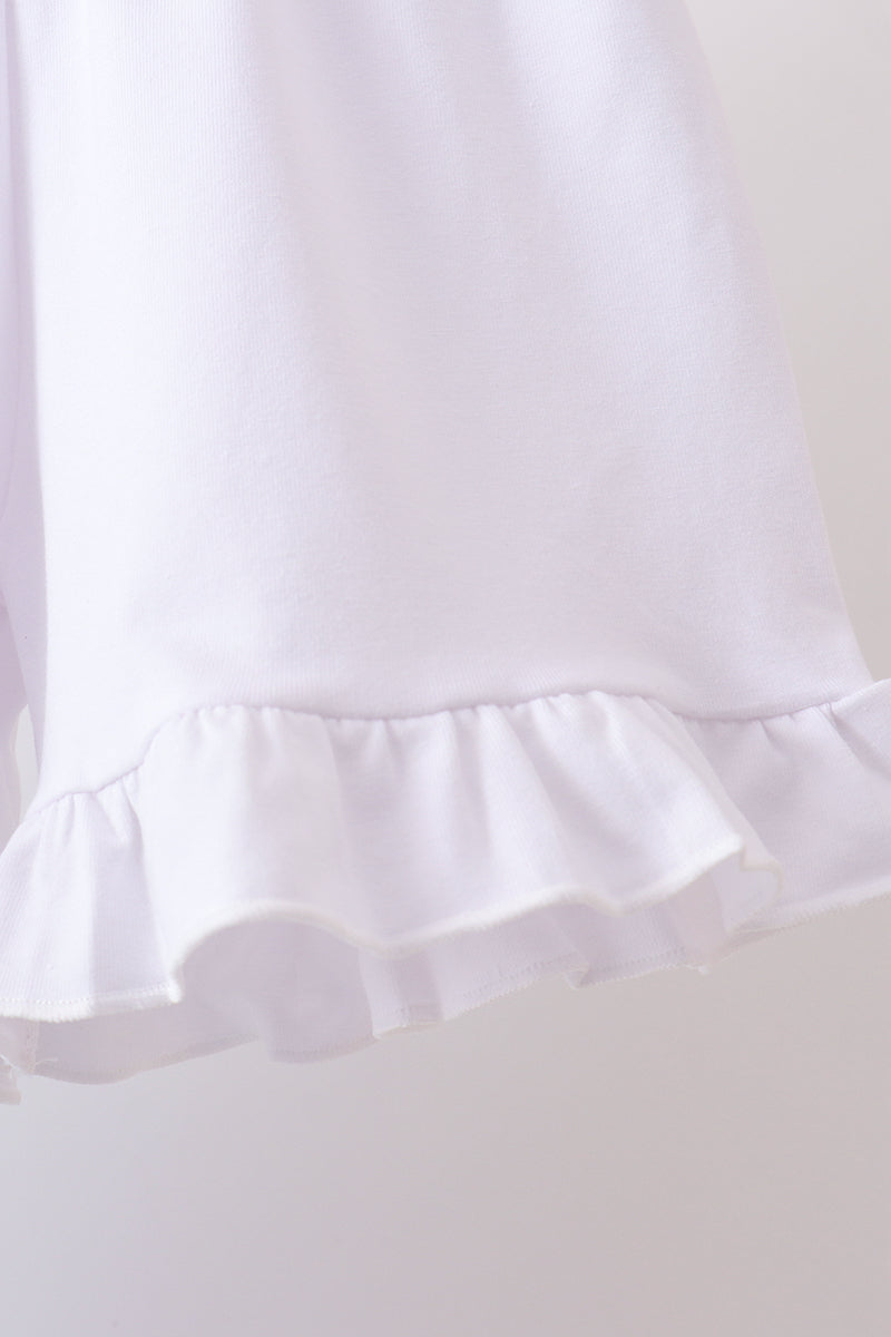 Blue Bow Smocked Embroidered Jacquard Set - Aaria Tees Aaria Tees