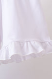 Blue Bow Smocked Embroidered Jacquard Set - Aaria Tees Aaria Tees