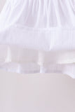 White Bow Smocked Jacquard Ruffle Shorts Set - Aaria Tees Aaria Tees
