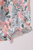 Pink Floral Smocked Knit Bubble - Aaria Tees Aaria Tees
