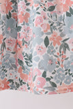 Pink Floral Smocked Knit dress - Aaria Tees Aaria Tees