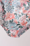 Pink Floral Smocked UPF Swim Set - Aaria Tees Aaria Tees