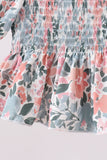 Pink Floral Smocked UPF Swim Set - Aaria Tees Aaria Tees