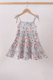 Pink Floral Knit tiered Dress - Aaria Tees Aaria Tees