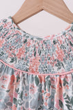 Pink Floral Smocked Knit Set - Aaria Tees Aaria Tees