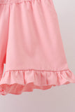 Pink Floral Smocked Knit Set - Aaria Tees Aaria Tees