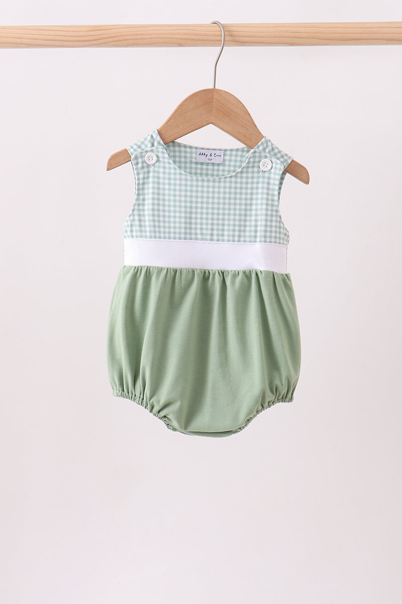 Sage Gingham Knit Bubble - Aaria Tees Aaria Tees