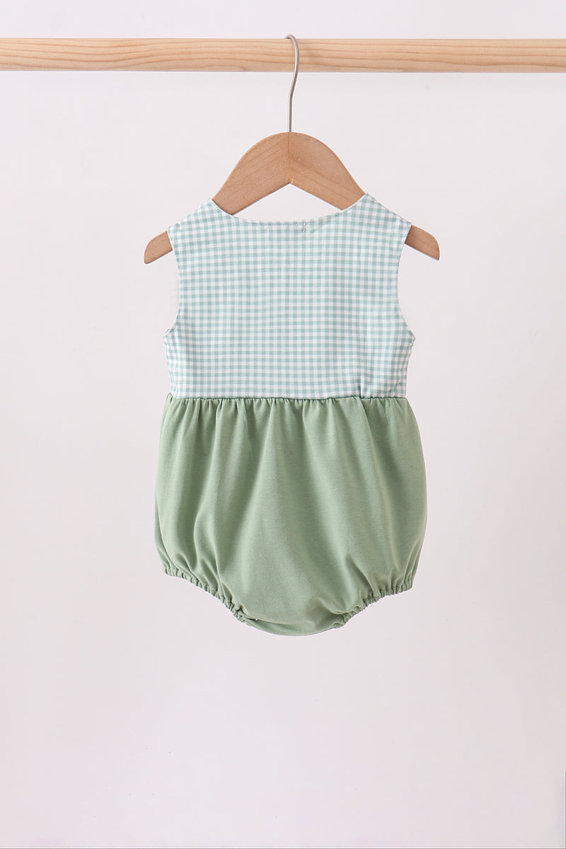 Sage Gingham Knit Bubble - Aaria Tees Aaria Tees