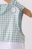 Sage Gingham Knit Bubble - Aaria Tees Aaria Tees