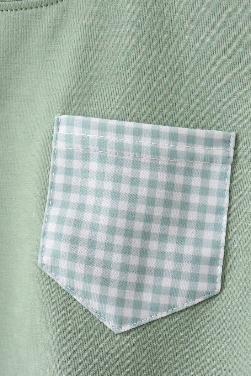 Sage Gingham Knit Set - Aaria Tees Aaria Tees