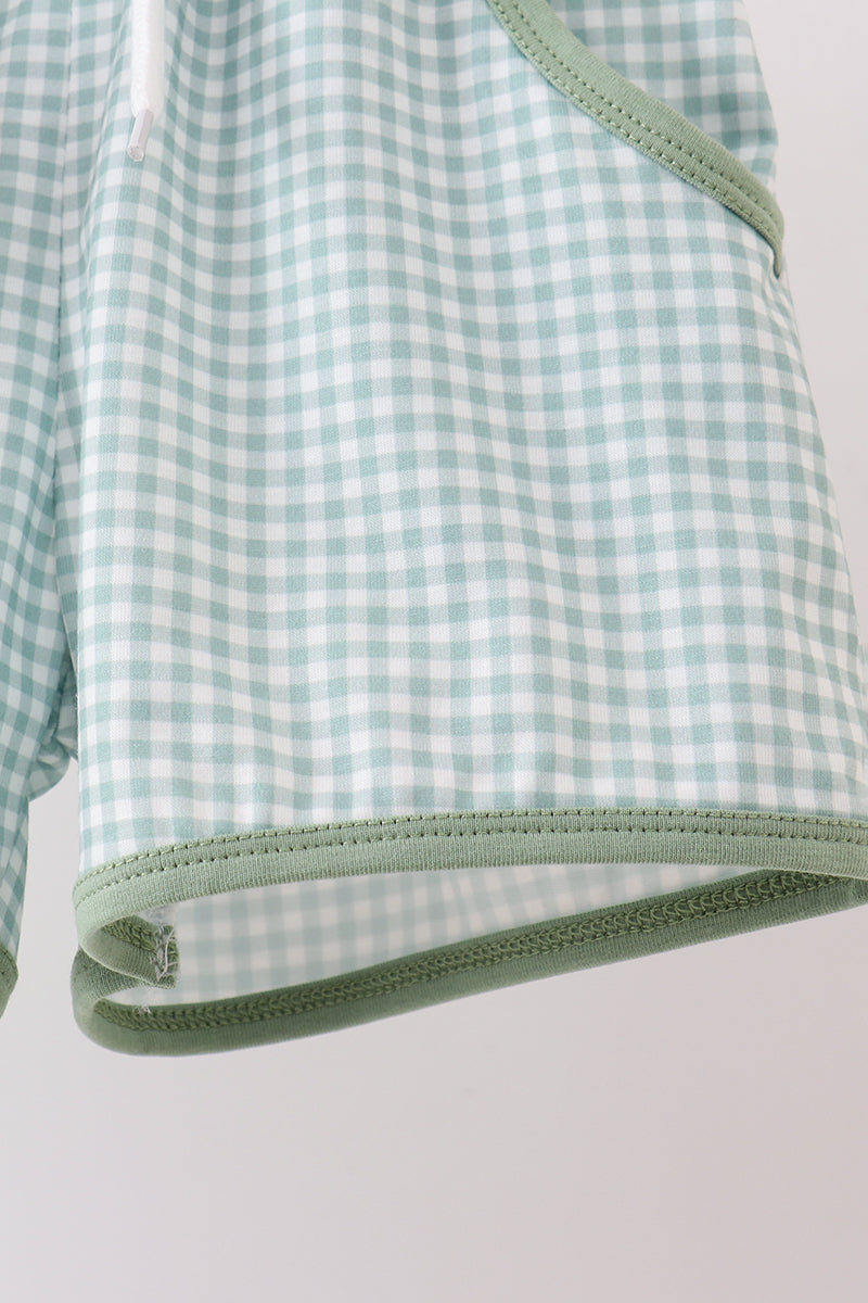 Sage Gingham Knit Set - Aaria Tees Aaria Tees