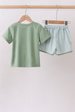 Sage Gingham Knit Set - Aaria Tees Aaria Tees