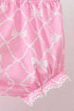 Pink Bow Knit Bloomer Set - Aaria Tees Aaria Tees