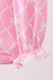 Pink Bow Knit Bubble - Aaria Tees Aaria Tees